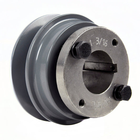  Cast Iron 3.15" Single Groove Belt B Section 5L Pulley W/ 1-3/16" Sheave Bushing(Cast Iron 3 15 Single Groove Belt B Section 5l Pulley W 1 3 16 Sheave Bushing)