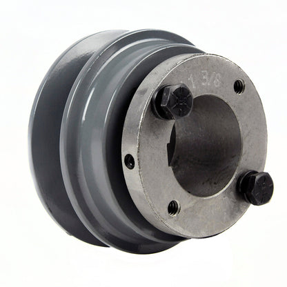  Cast Iron 3.15" Single Groove Belt B Section 5L Pulley With 1-3/8" Sheave Bushing(Cast Iron 3 15 Single Groove Belt B Section 5l Pulley With 1 3 8 Sheave Bushing)