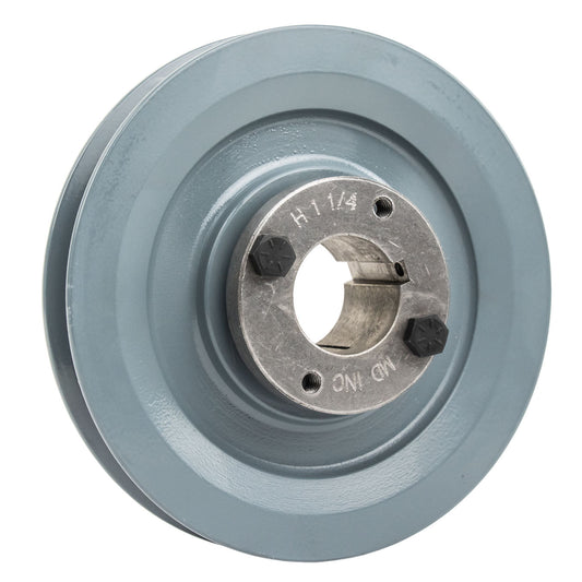  Masterdrive Cast Iron 4.75" Single Groove Pulley Belt B Section 5L With 1.25" Sheave Bushing BK50H(4 75 Single Groove Belt B Section 5l Pulley 1 1 4 Sheave Bushing Bk50h Cast Iron)