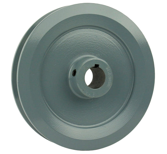  Cast Iron 6" Single Groove Pulley V Style B Belt 5L For 7/8 Inch Keyed Shaft(6 Cast Iron Single Groove Pulley B Belt 5l Style 7 8 Shaft Bk62 7 8)