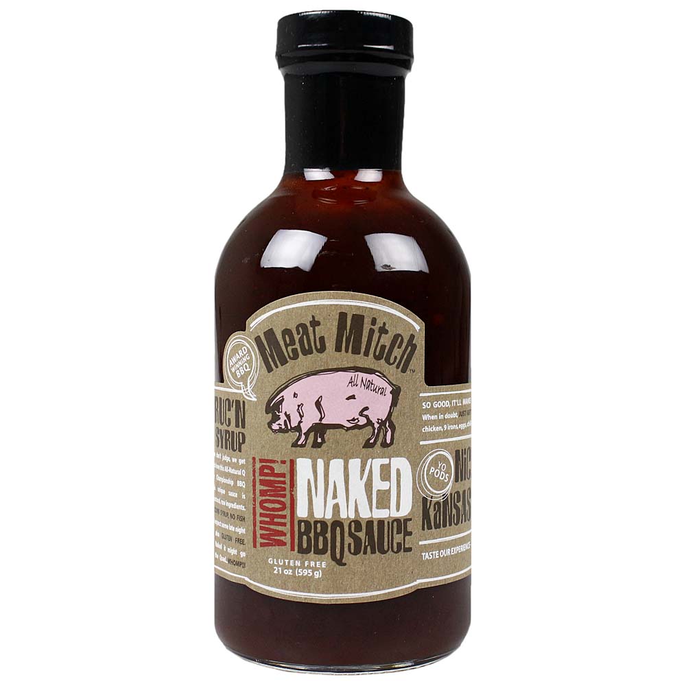  Meat Mitch WHOMP! Naked BBQ Sauce 21 Oz Bottle Award Winning No MSG Or Gluten(Meat Mitch Whomp Naked Bbq Sauce 19 Oz Glass Bottle)