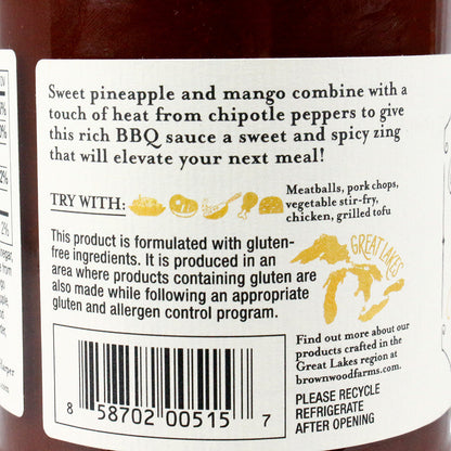  Brownwood Farms Pineapple Mango With Chipotle BBQ Sauce 20oz Gluten Free(Brownwood Farms Pineapple Mango With Chipotle Bbq Sauce 20oz)