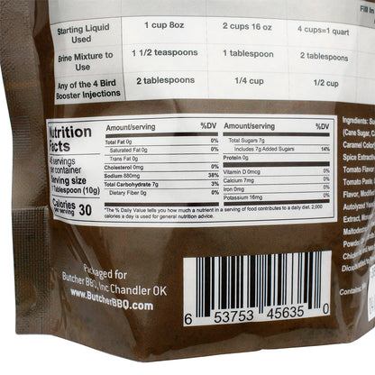  Butcher BBQ Bird Booster Brine And Injection Chicken Turkey Resealable 16 Oz Bag(Butcher Bbq Bird Booster Brine Chicken Turkey)