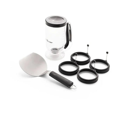  Camp Chef Breakfast Kit 6 Piece Griddle Accessory Spatula Egg Ring Batter BFSET6(Breakfast Kit 6 Piece Griddle Accessory)
