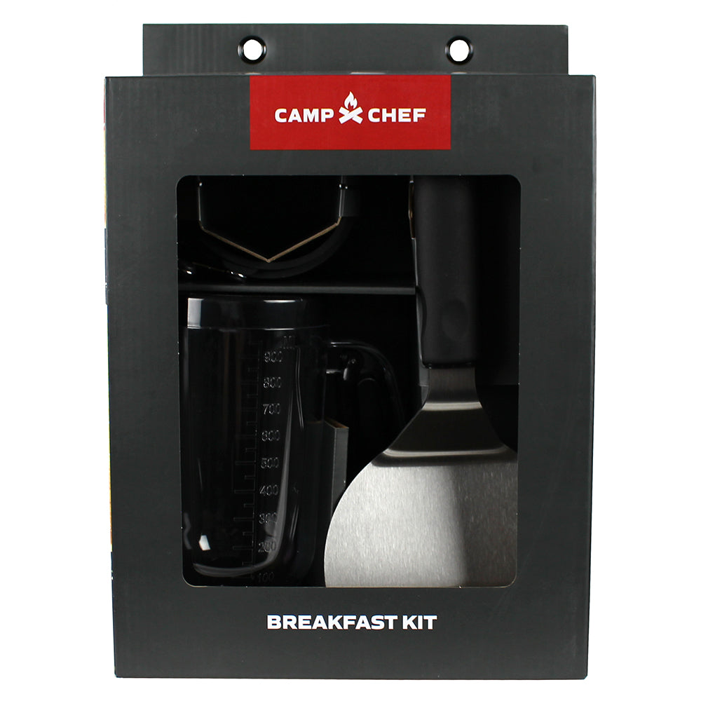  Camp Chef Breakfast Kit 6 Piece Griddle Accessory Spatula Egg Ring Batter BFSET6(Breakfast Kit 6 Piece Griddle Accessory)