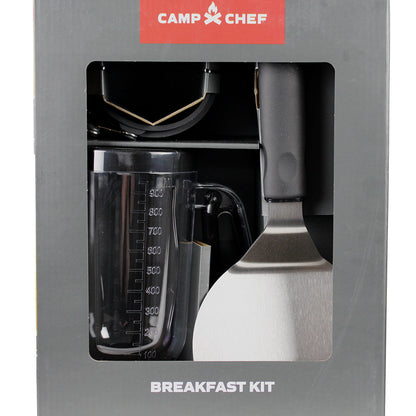  Camp Chef Breakfast Kit 6 Piece Griddle Accessory Spatula Egg Ring Batter BFSET6(Breakfast Kit 6 Piece Griddle Accessory)