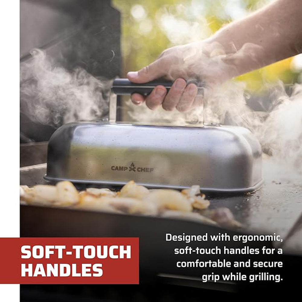  Camp Chef Smash Burger Kit Stainless Steel Spatula Press And Melting Dome BGSET3(Smash Burger Kit)