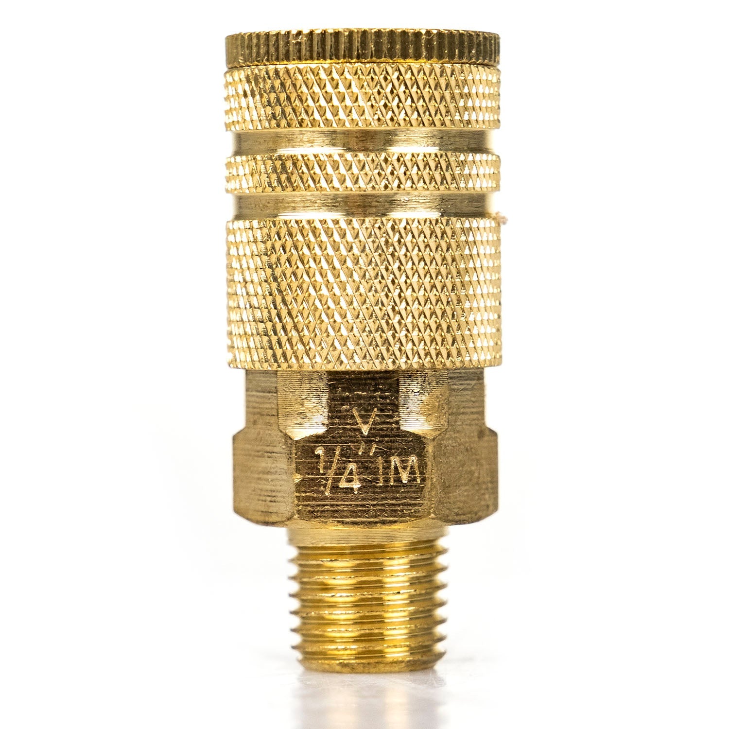  Industrial Style 1/4" NPT 1/4" Body Air Compressor Quick Coupler 6 Ball Bearing(Rolair Male 1 4 6 Ball Brass Coupler)