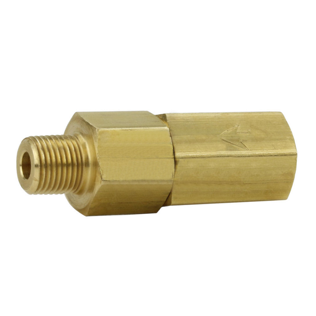  1/8" Male To Female NPT Solid Brass Check Valve 500 PSI(1 8 Male To Female Npt Solid Brass Check Valve 500 Psi)