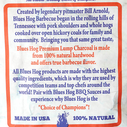  Blues Hog Lump Charcoal 20 Lb Bag Pit-master Approved 100% Natural Hardwood(Blues Hog Lump Charcoal 20 Lb Bag Pit Master Approved 100 Natural Hardwood)