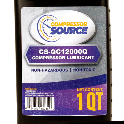  Replacement For Quincy Quin-Cip 100 Compressor Oil Quart ISO 100 SAE 30 QC12000Q(Replacement For Quincy Quincip 100 Compressor Oil Quart)