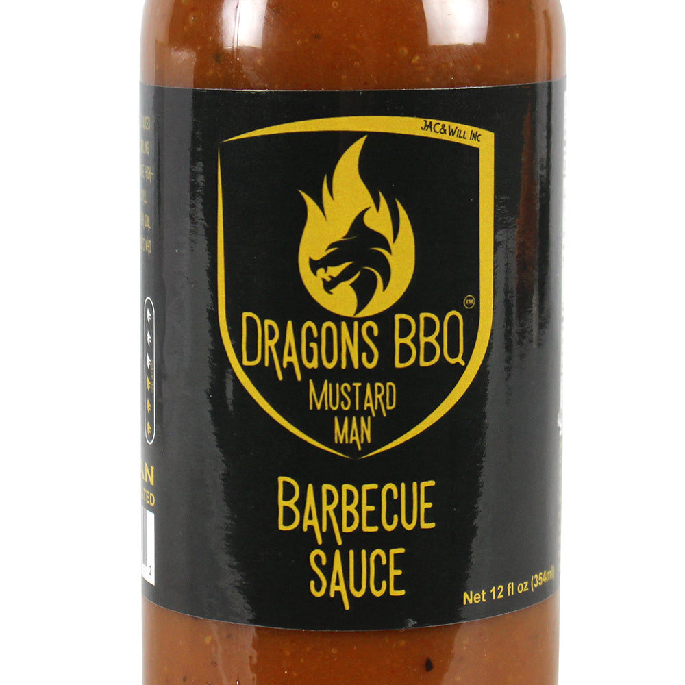  Dragons BBQ Mustard Man Barbecue Sauce Tangy Spicy 12 Oz Bottle Medium Heat(Dragons Bbq Mustard Man Barbecue Sauce 12oz)