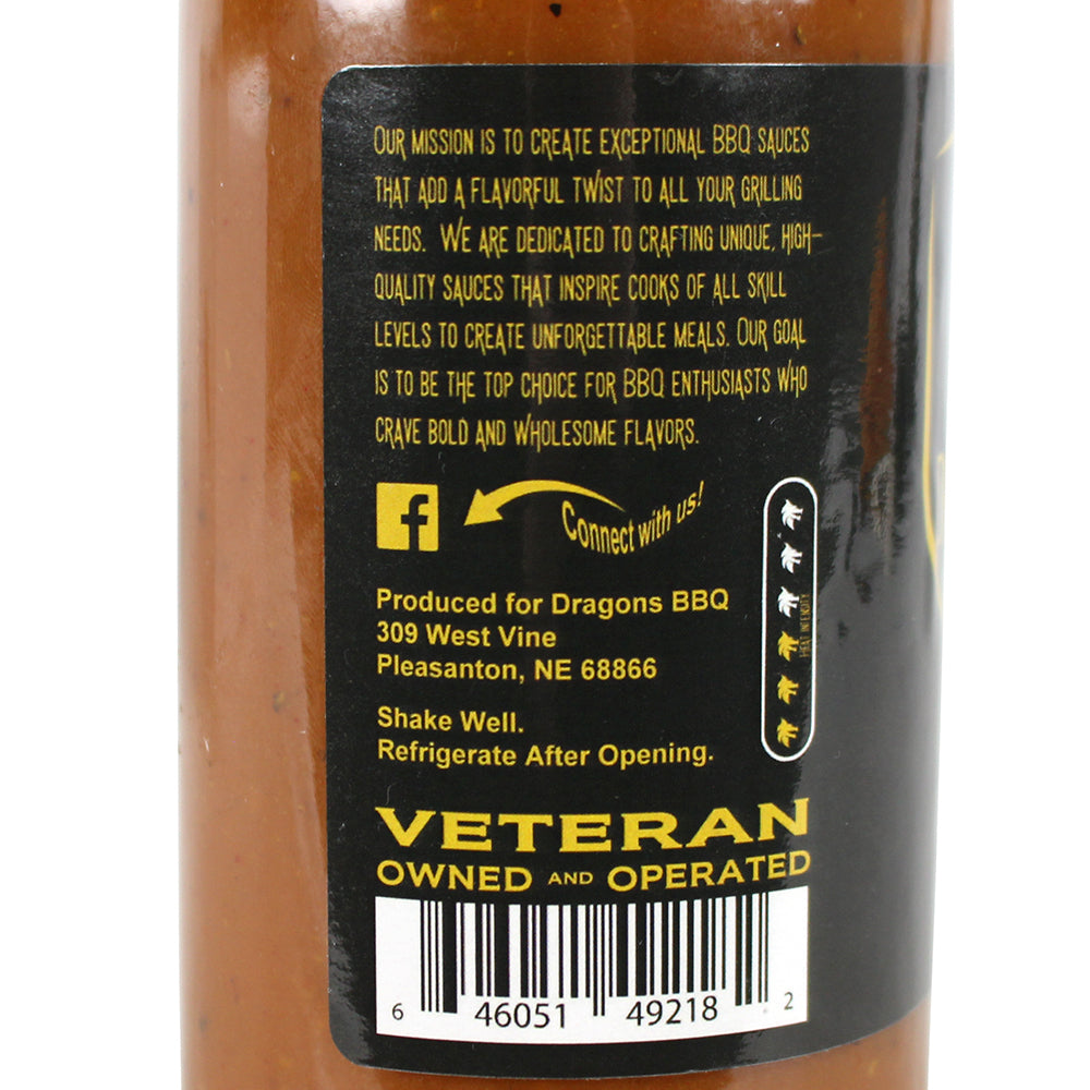  Dragons BBQ Mustard Man Barbecue Sauce Tangy Spicy 12 Oz Bottle Medium Heat(Dragons Bbq Mustard Man Barbecue Sauce 12oz)