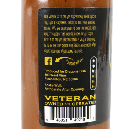  Dragons BBQ Mustard Man Barbecue Sauce Tangy Spicy 12 Oz Bottle Medium Heat(Dragons Bbq Mustard Man Barbecue Sauce 12oz)