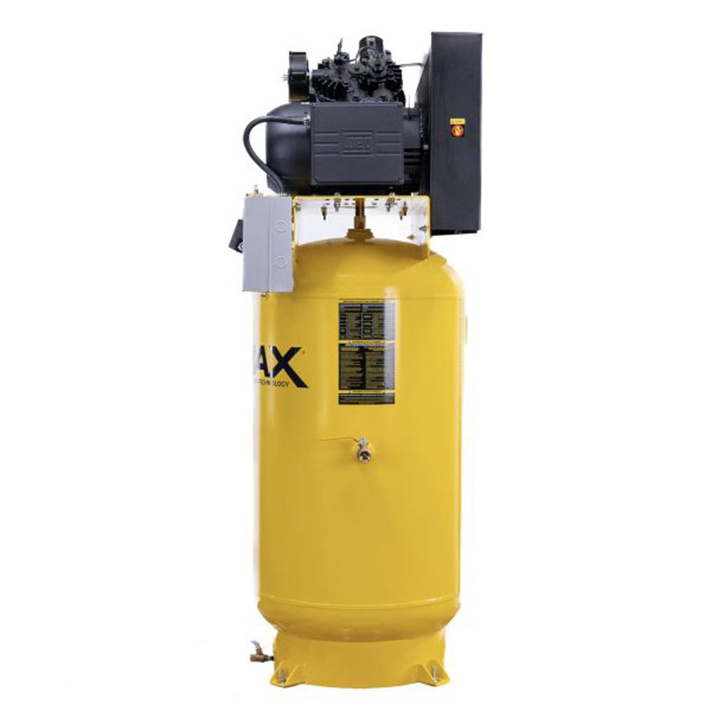  EMAX EI07V080V1 7.5 HP 2 Stage Air Compressor 1 PH 80 Gallon Vertical Tank(Emax Industrial 7 5 Hp 1 Phase 2 Stage 80 Gal Vertical Stationary Electric Air Compressor With Pressure Lube Pump)