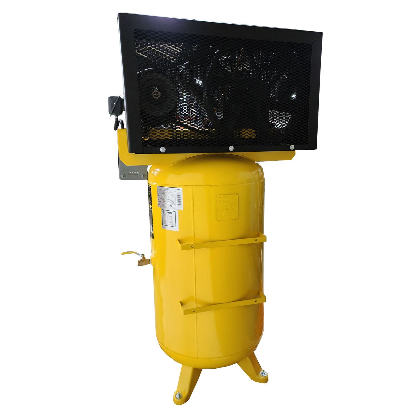  10 HP Air Compressor 1 Phase 80 Gallon Vertical Tank - 38 CFM(Emax Industrial 10 Hp 1 Phase 80 Gal Vertical Industrial Electric Air Compressor With Pressure Lube Pump)