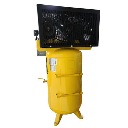  10 HP Air Compressor 1 Phase 80 Gallon Vertical Tank - 38 CFM(Emax Industrial 10 Hp 1 Phase 80 Gal Vertical Industrial Electric Air Compressor With Pressure Lube Pump)