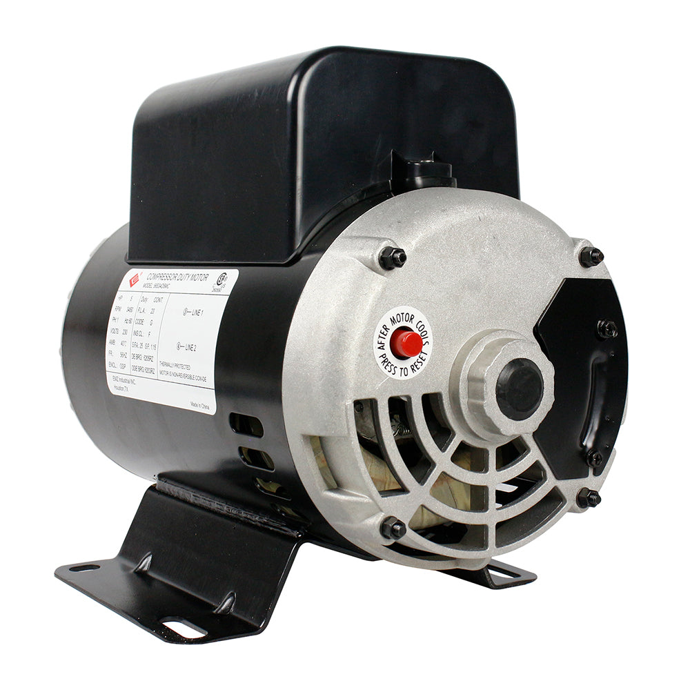  5 HP Single Phase Electric Motor 3450 RPM 56HZ Frame 230V ODP EMZ 56S34D5MC(56s34d5mc 5 Hp Single Phase Electric Air Compressor Motor 23 Amp 7 8 Shaft 3450 Rpm 56hz Frame)