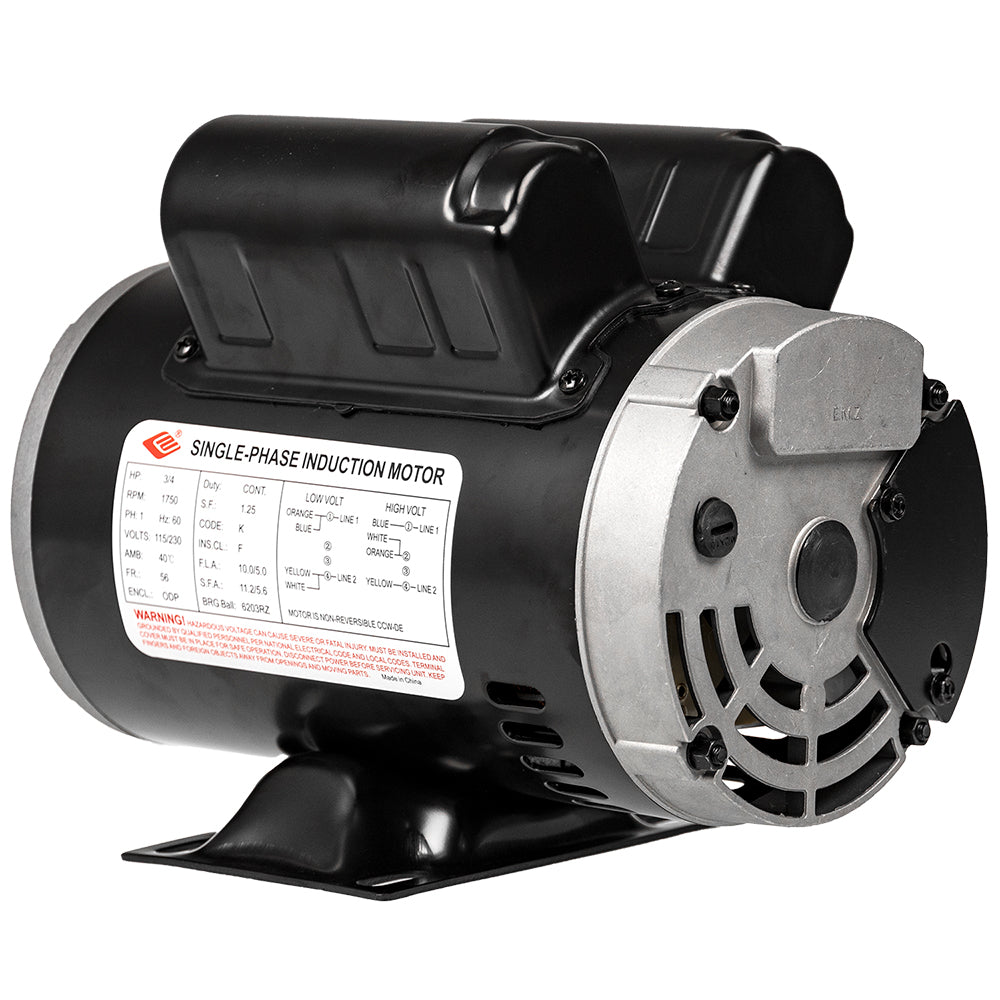  3/4 HP Single Phase Electric Motor 1750 RPM 56 Frame 115/230V ODP EMZ(3 4 Hp Electric Motor 56 Frame 1740 Rpm Single Phase 115 230v 5 8 Shaft)