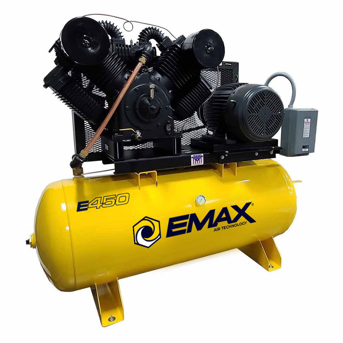 Emax 20 HP Air Compressor 3 Phase 120 Gallon Horizonal Tank 460V 82 CFM EP20H120V3(20 Hp Air Compressor 3 Phase 120 Gallon Horizonal Tank 460v 82 Cfm Ep20h120v3)