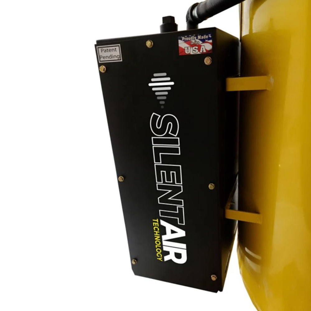 Emax 7.5 HP Air Compressor 1 Phase 80 Gallon Vertical Tank Silent Air Technology(7 5 Hp 1 Ph 80 Gallon Vertical With Air Silencer With Pressure Lube Pump)