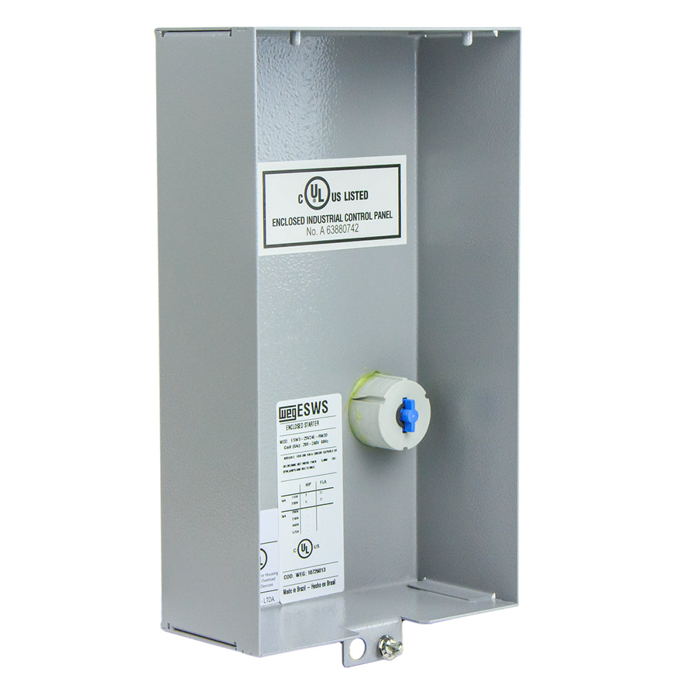  WEG 3 HP Single Phase Magnetic Starter Electric Motor Control NEMA 1 208-240 V(Weg 3 Hp Single Phase Magnetic Starter Electric Motor Control Nema 1 208 240 V)