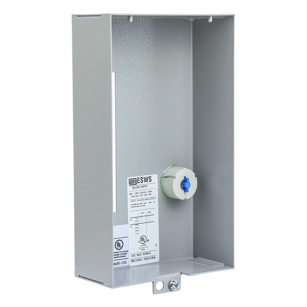  WEG 5 HP Single Phase Magnetic Starter Electric Motor Control NEMA 1 208-240 V(Weg 5 Hp Single Phase Magnetic Starter Electric Motor Control Nema 1 208 240 V)