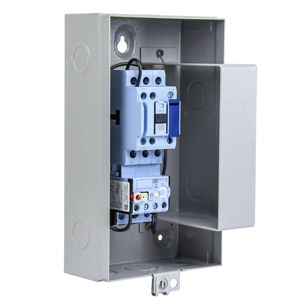  WEG 5 HP Single Phase Magnetic Starter Electric Motor Control NEMA 1 208-240 V(Weg 5 Hp Single Phase Magnetic Starter Electric Motor Control Nema 1 208 240 V)