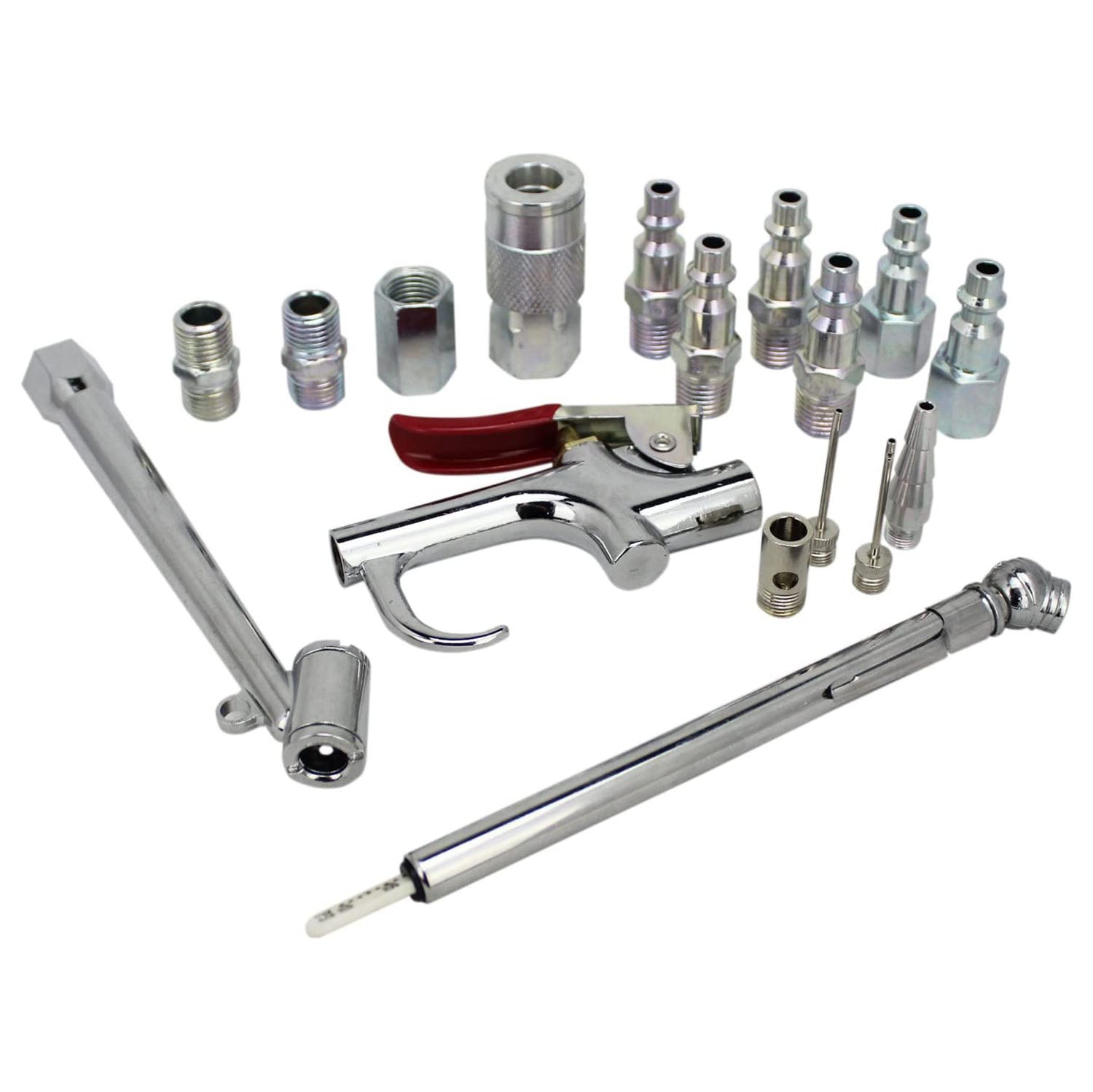  17 Piece Blow Gun Kit With Couplers And Plugs Milton M-Style Exelair EX0317BKIT(17 Piece Blow Gun And Accessory Kit Air Chuck M Style Couplers Exelair By Milton Ex0317bkit)