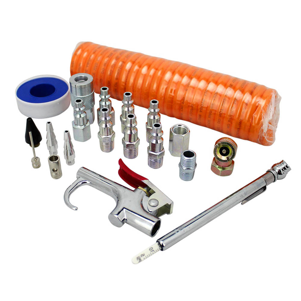  Milton Exelair 20 Piece 13' Recoil Hose Kit And Air Accessory Set EX0320HKIT(20 Piece Recoil Hose Kit Air Accessories Exelair By Milton Ex0320hkit)