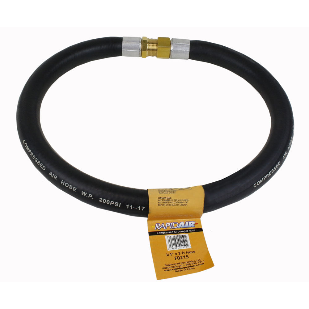  RapidAir MaxLine 3/4" Female NPT X 3/4" Male NPT 3 Ft. Jumper Hose F0215(Rapidair Maxline 3 4 Female Npt X 3 4 Male Npt 3 Ft Jumper Hose F0215)