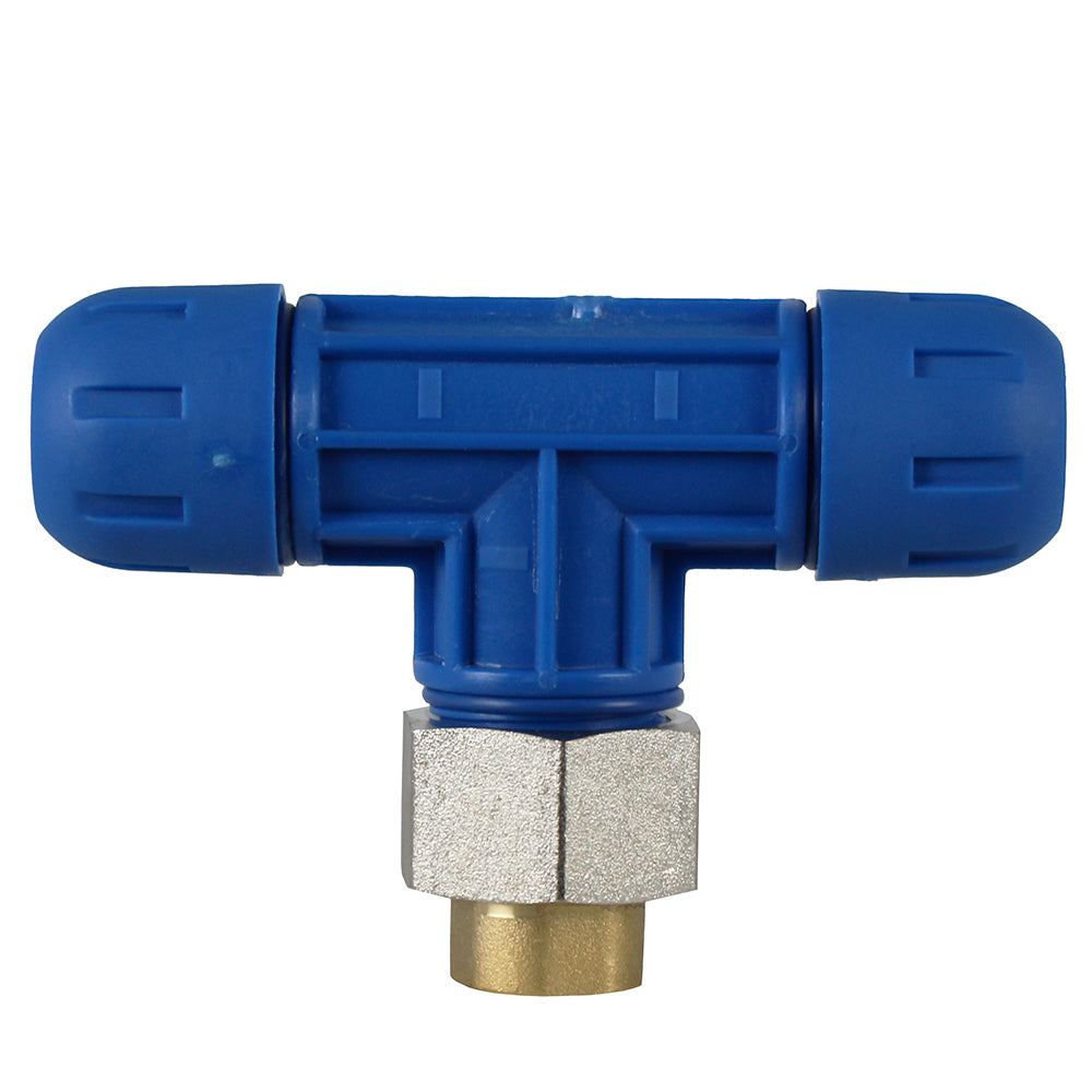  3/4"x1/4" FNPT Reducing Tee RapidAir FastPipe Compressed Air Piping F1007(F1007 Pipe Fastpipe Composite 3 4 Diameter Reducing Tee X 1 4 Female Npt)