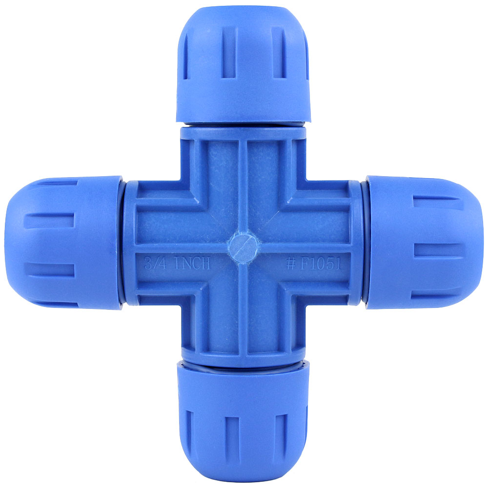  Multi Directional 3/4" Fastpipe Cross Fitting Aluminum Compressed Air Piping F1051(Multi Directional 3 4 Fastpipe Cross Fitting Aluminum Compressed Air Piping F1051)