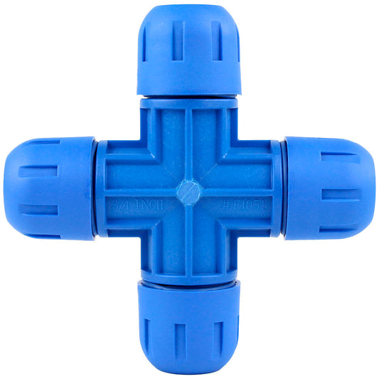  Multi Directional 3/4" Fastpipe Cross Fitting Aluminum Compressed Air Piping F1051(Multi Directional 3 4 Fastpipe Cross Fitting Aluminum Compressed Air Piping F1051)