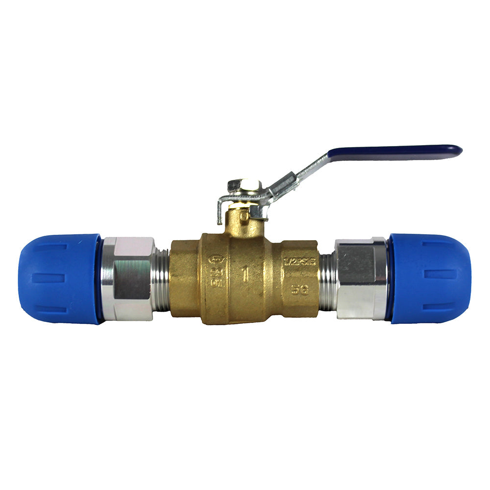  RapidAir FastPipe 1" Ball Valve Shut Off Kit Two 1" Threaded Adapters F2222(F2222 Pipe Fastpipe Composite 1 Diameter Valve Kit Lockable)