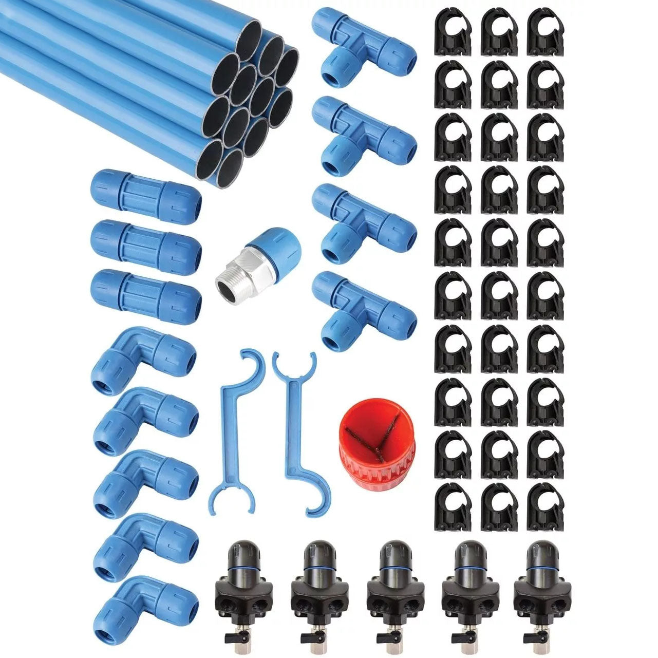  F28235 1" Fastpipe 230 FT Compressed Air Line Aluminum Piping System Master Kit(F28235 1 Fastpipe 230 Ft Compressed Air Line Aluminum Piping System Master Kit)