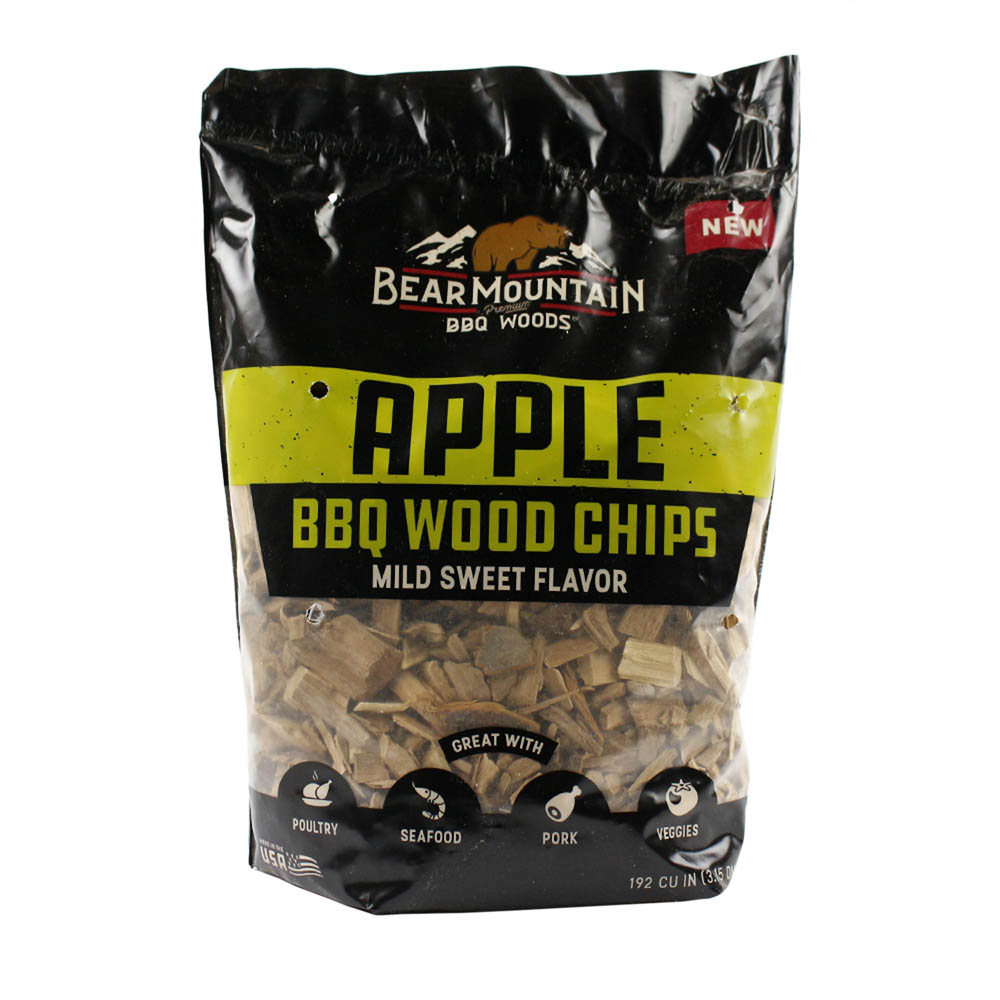  Bear Mountain BBQ Apple 100% All Natural Hardwood Chips Mild Sweet Smoky Flavor(Bear Mountain Bbq Wood Chips Apple Flavor)