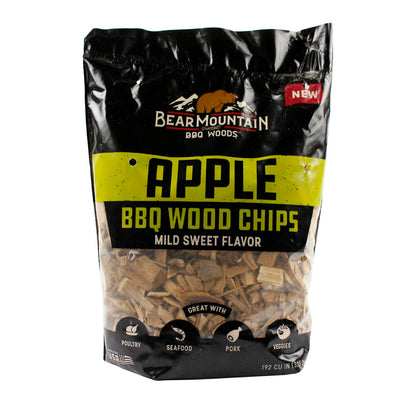  Bear Mountain BBQ Apple 100% All Natural Hardwood Chips Mild Sweet Smoky Flavor(Bear Mountain Bbq Wood Chips Apple Flavor)