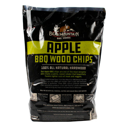  Bear Mountain BBQ Apple 100% All Natural Hardwood Chips Mild Sweet Smoky Flavor(Bear Mountain Bbq Wood Chips Apple Flavor)