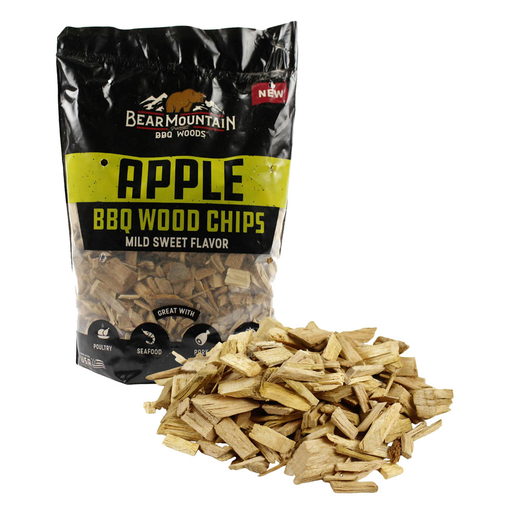  Bear Mountain BBQ Apple 100% All Natural Hardwood Chips Mild Sweet Smoky Flavor(Bear Mountain Bbq Wood Chips Apple Flavor)