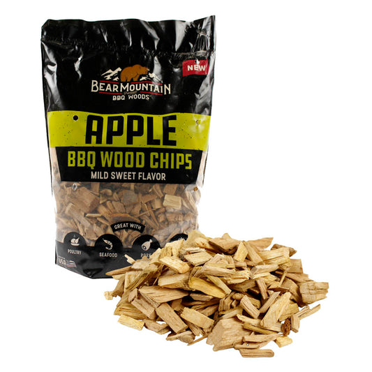  Bear Mountain BBQ Apple 100% All Natural Hardwood Chips Mild Sweet Smoky Flavor(Bear Mountain Bbq Wood Chips Apple Flavor)