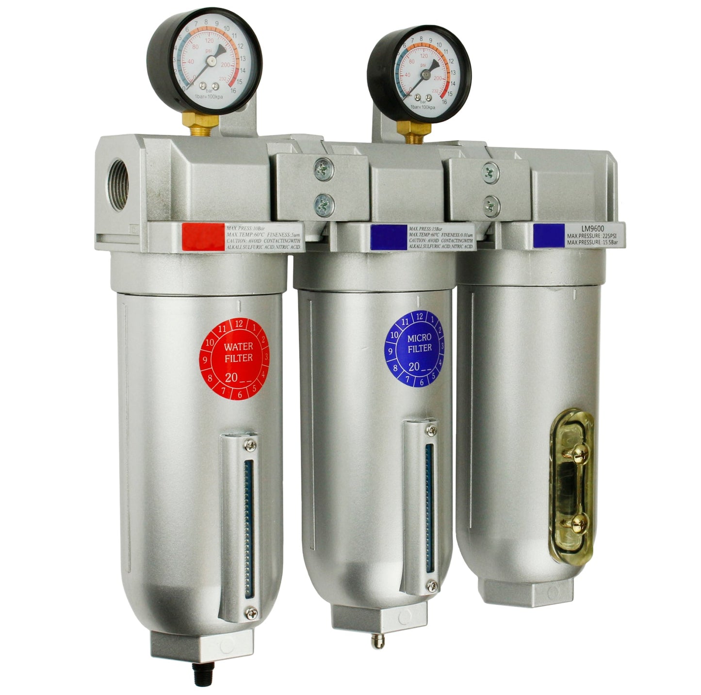  1" Inline Compressed Air Filter Desiccant Dryer Moisture Separator Trap Combo(1 Inline Compressed Air Filter Desiccant Dryer Moisture Separator Trap Combo)
