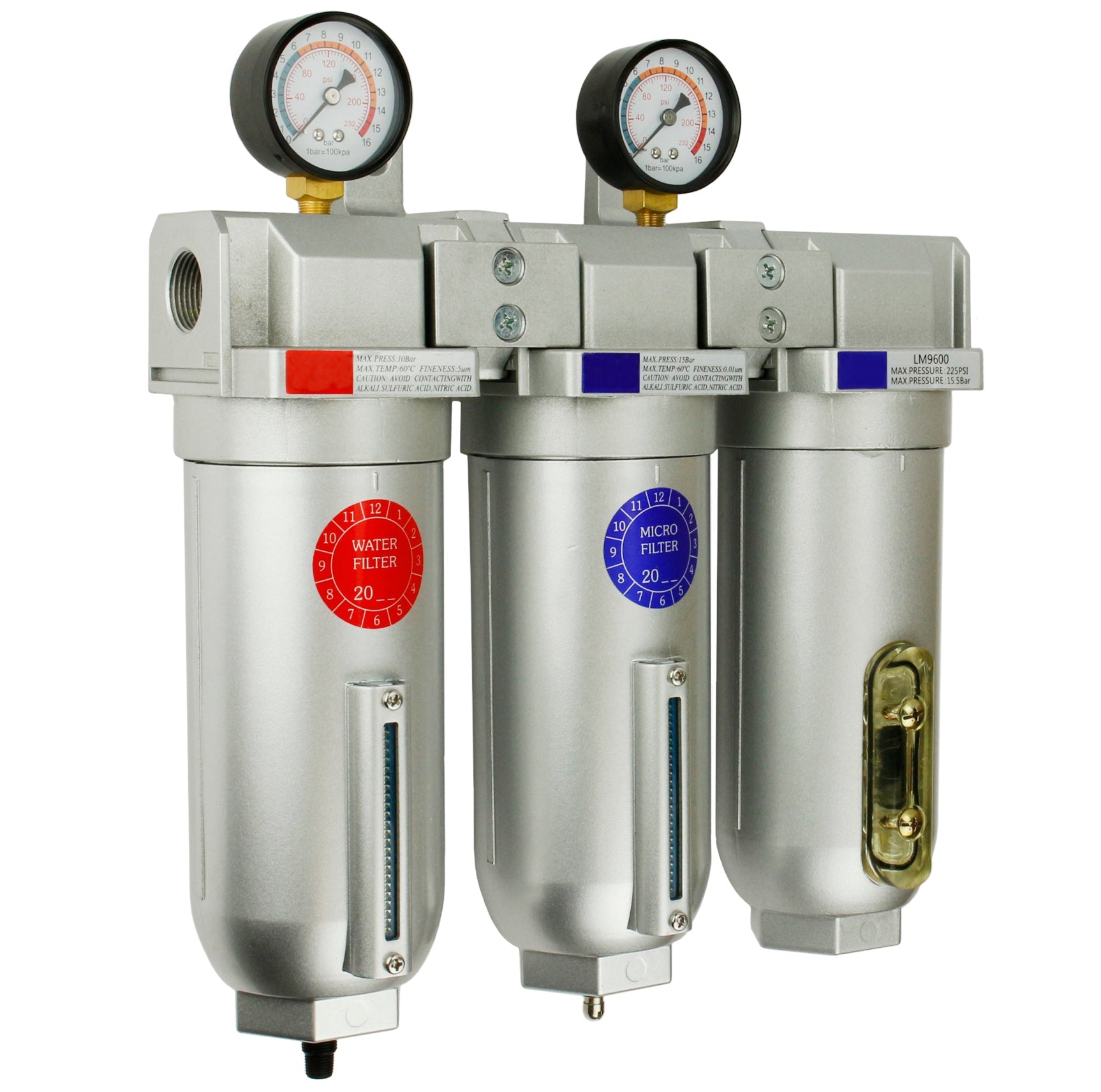  1" Inline Compressed Air Filter Desiccant Dryer Moisture Separator Trap Combo(1 Inline Compressed Air Filter Desiccant Dryer Moisture Separator Trap Combo)