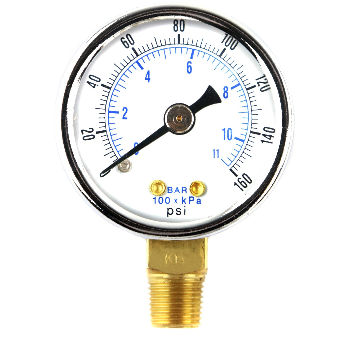  1/8" NPT 160 PSI Compressor Compressed Air Pressure Gauge Lower Side Mount(1 8 Npt 160 Psi Compressor Compressed Air Pressure Gauge Lower Side Mount)