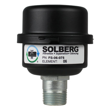  Solberg 3/4" NPT Air Compressor Intake Filter Silencer Metal Housing Canister With Filter FS-06-075(3 4 Npt Air Compressor Intake Filter Silencer Metal Housing Canister Usa Made)