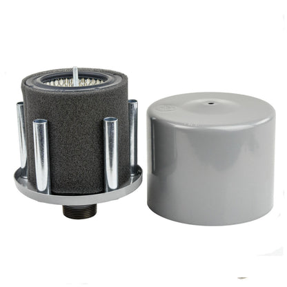  1-1/4" MNPT Metal Intake Filter / Silencer Housing With Element Made In USA(1 1 4 Mnpt Metal Intake Filter Silencer Housing With Element Made In Usa)