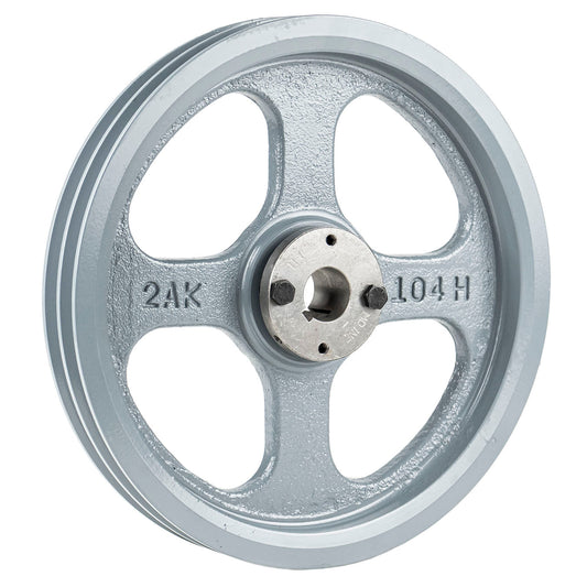  Masterdrive Cast Iron 10.25" 2 Groove Pulley For Dual Belt A Section 4L With 1" Sheave Bushing(Cast Iron 10 25 2 Groove Dual Belt A Section 4l Pulley With 1 Sheave Bushing)