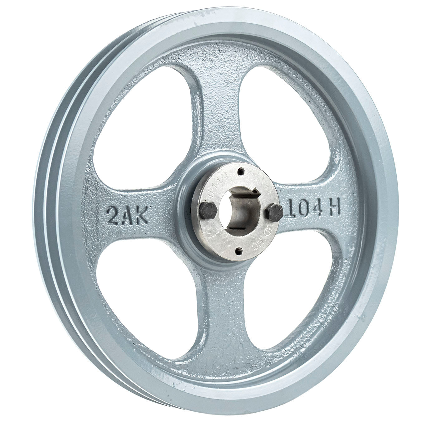  Masterdrive Cast Iron 10.25" 2 Groove Dual Pulley For Belt A Section 4L With 1-1/4" Sheave Bushing(Cast Iron 10 25 2 Groove Dual Belt A Section 4l Pulley W 1 1 4 Sheave Bushing)