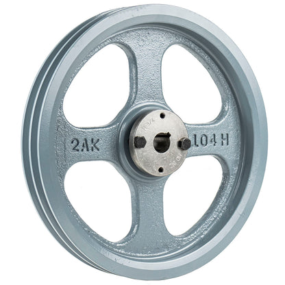  Masterdrive Cast Iron 10.25" 2 Groove Pulley For Dual Belt A Section 4L With 3/4" Sheave Bushing(Cast Iron 10 25 2 Groove Dual Belt A Section 4l Pulley With 3 4 Sheave Bushing)