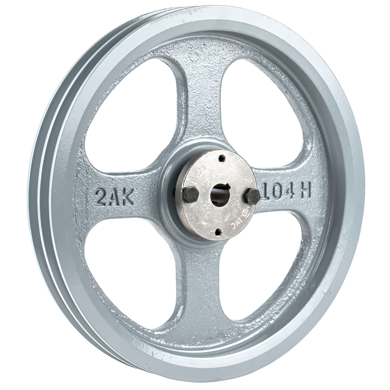 Masterdrive Cast Iron 10.25" 2 Groove Dual Pulley For Belt A Section 4L With 5/8" Sheave Bushing(Cast Iron 10 25 2 Groove Dual Belt A Section 4l Pulley W 5 8 Sheave Bushing)